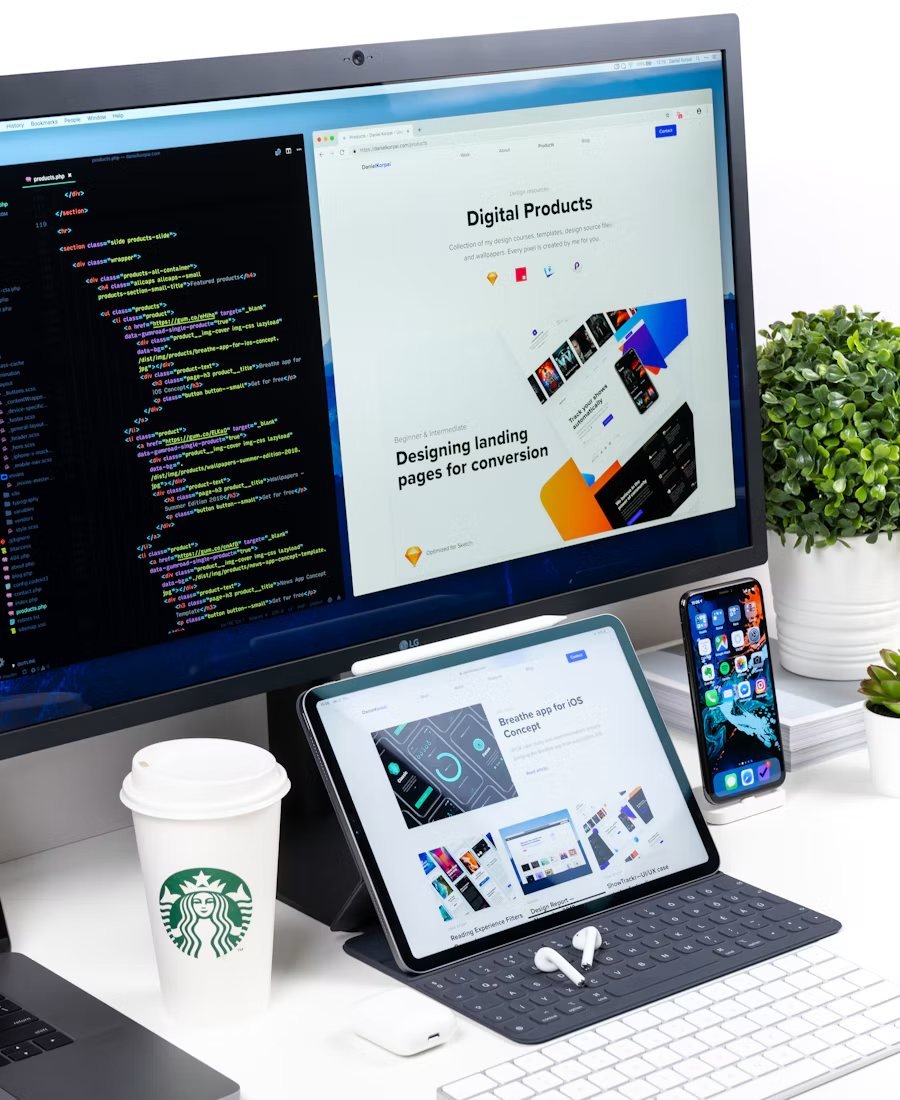 Website design workspace