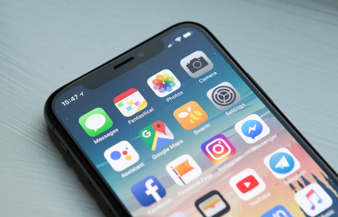 Mobile app on a phone
