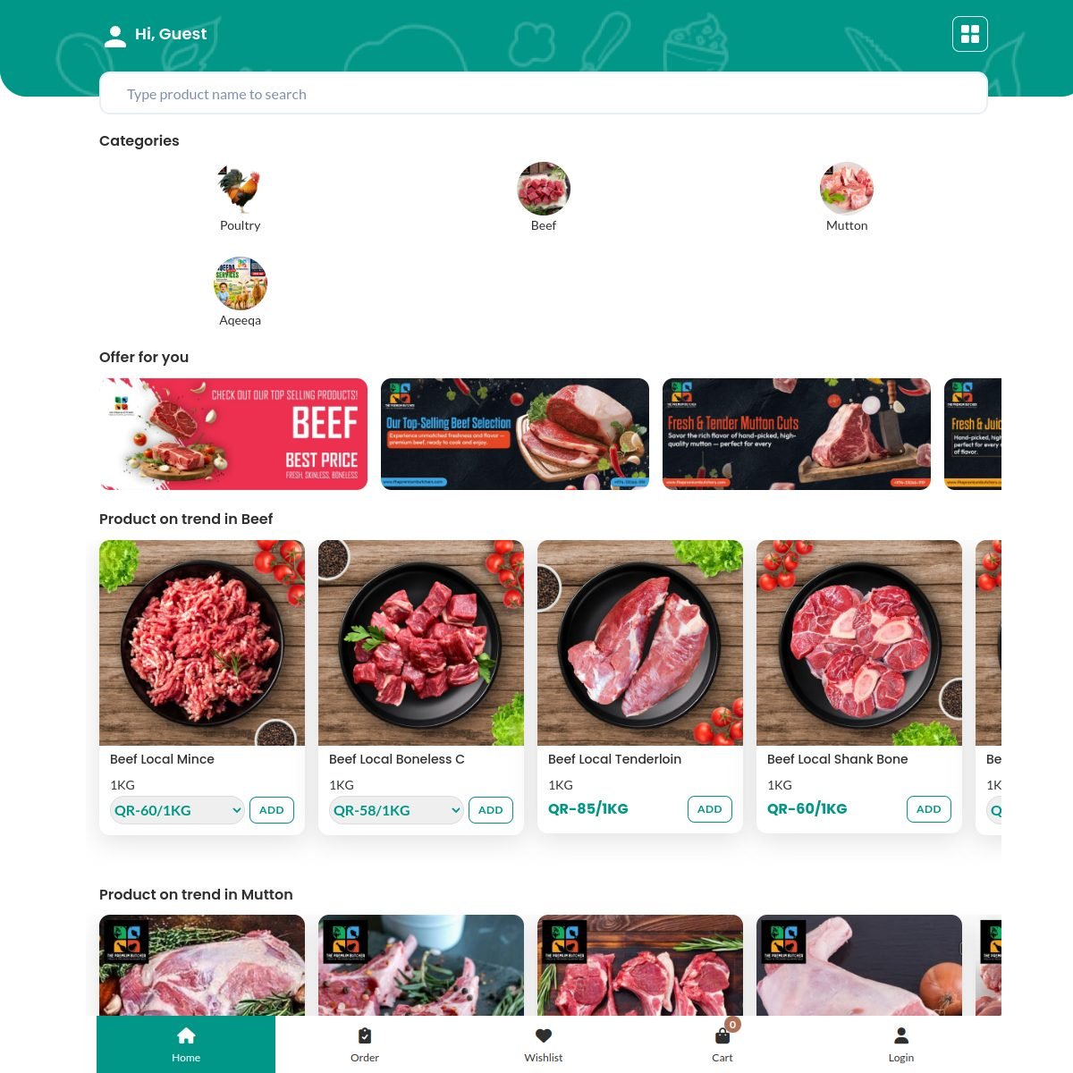 The Premium Butchers website by PearlMind